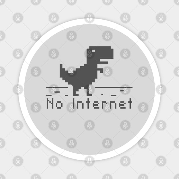 Dinosaur No Internet Magnet by Captinrus